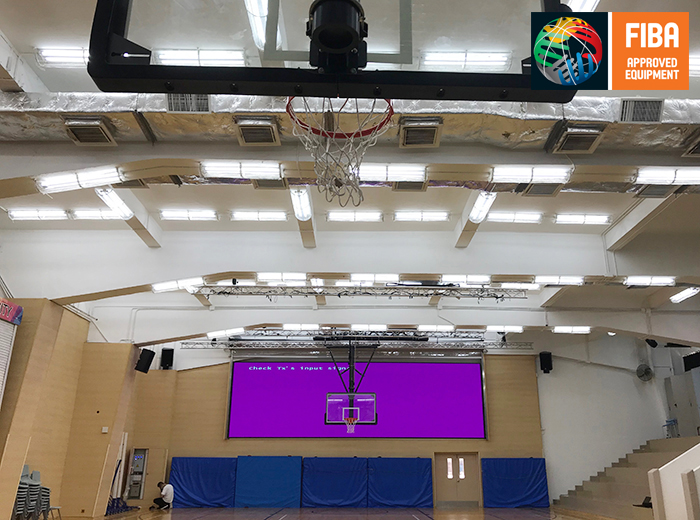 电动遥控折叠悬空篮球架