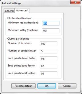 Advanced settings for the autocall algorithm