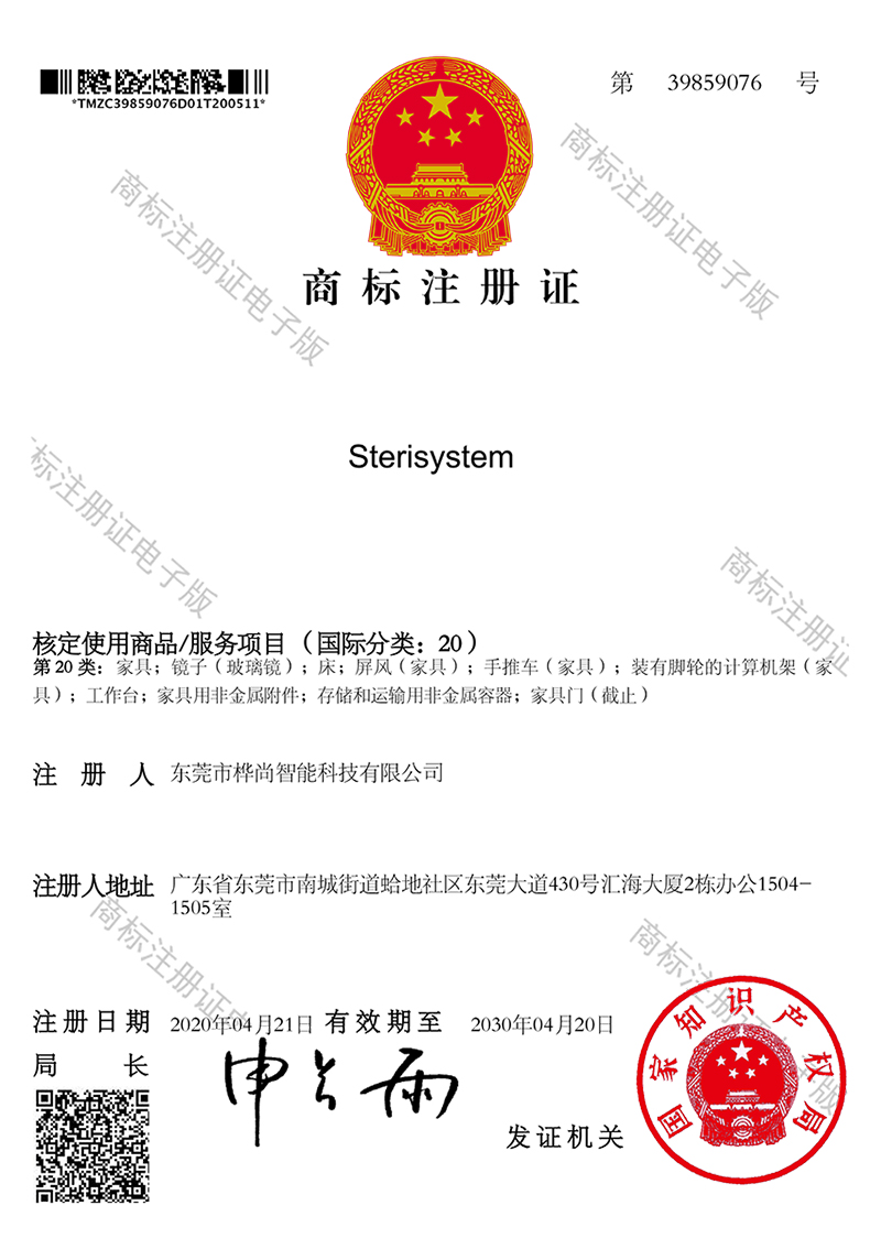 Sterisystem商标注册证