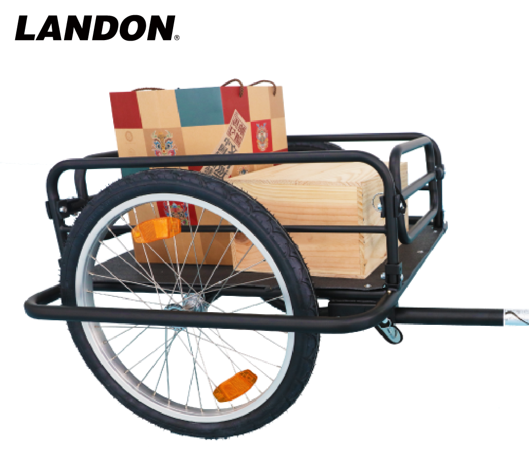 Homcom folding bike online trailer