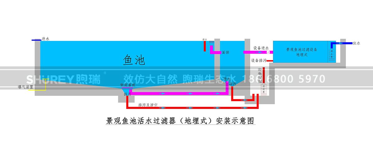 煦瑞环保科技锦鲤鱼池过滤系统解决方案