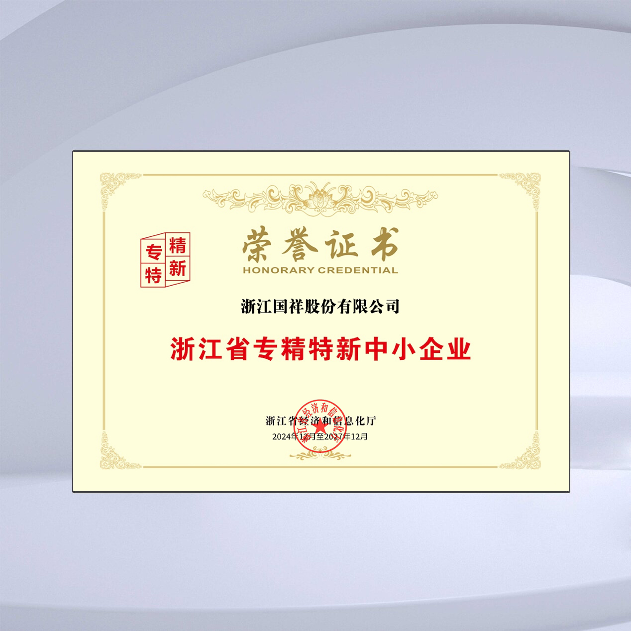 浙江省專精特新中小企業(yè)