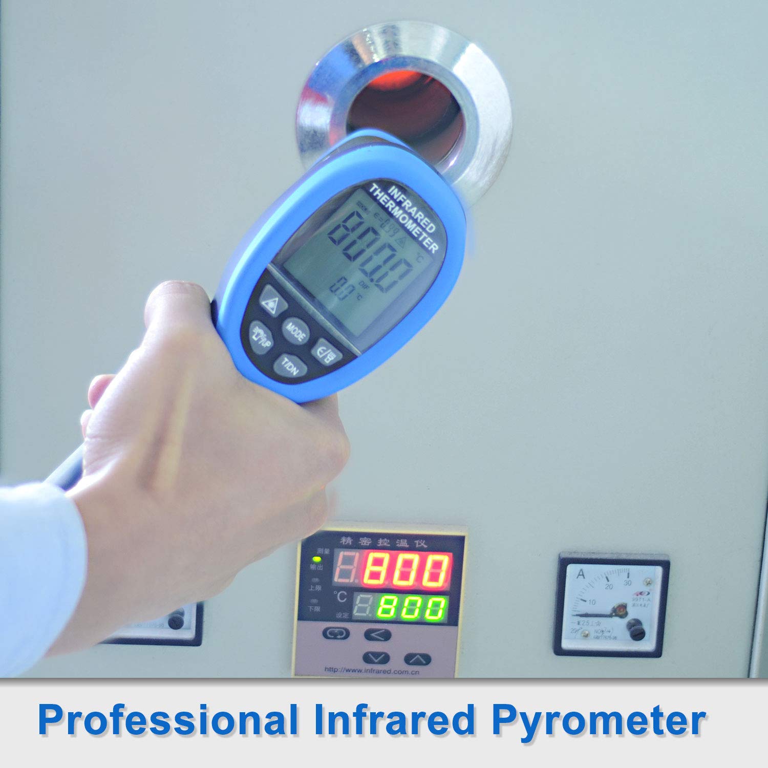 Pyrometer Infrarot Laser IR Thermometer Distanz 30:1 bis 1500°C BTMETER BT-1500 