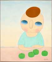 《只有青苹果》50x60cm2024Onlygreenapples