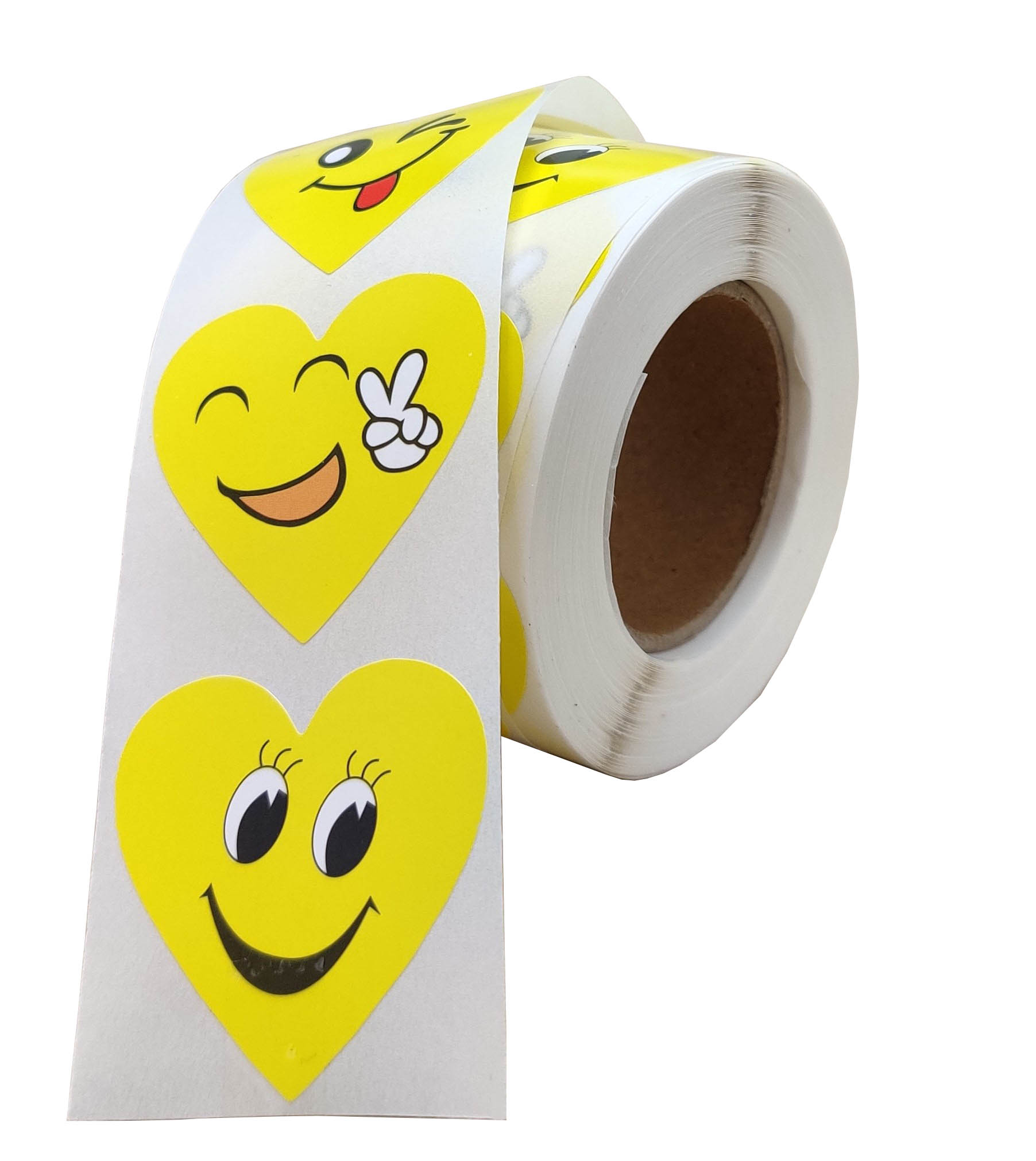 TOYANDONA Smiley Face Stickers Roll Happy Face Stickers Circle Dots Paper Labels Reward Stickers Teachers Stickers 1000 Pieces Per Roll