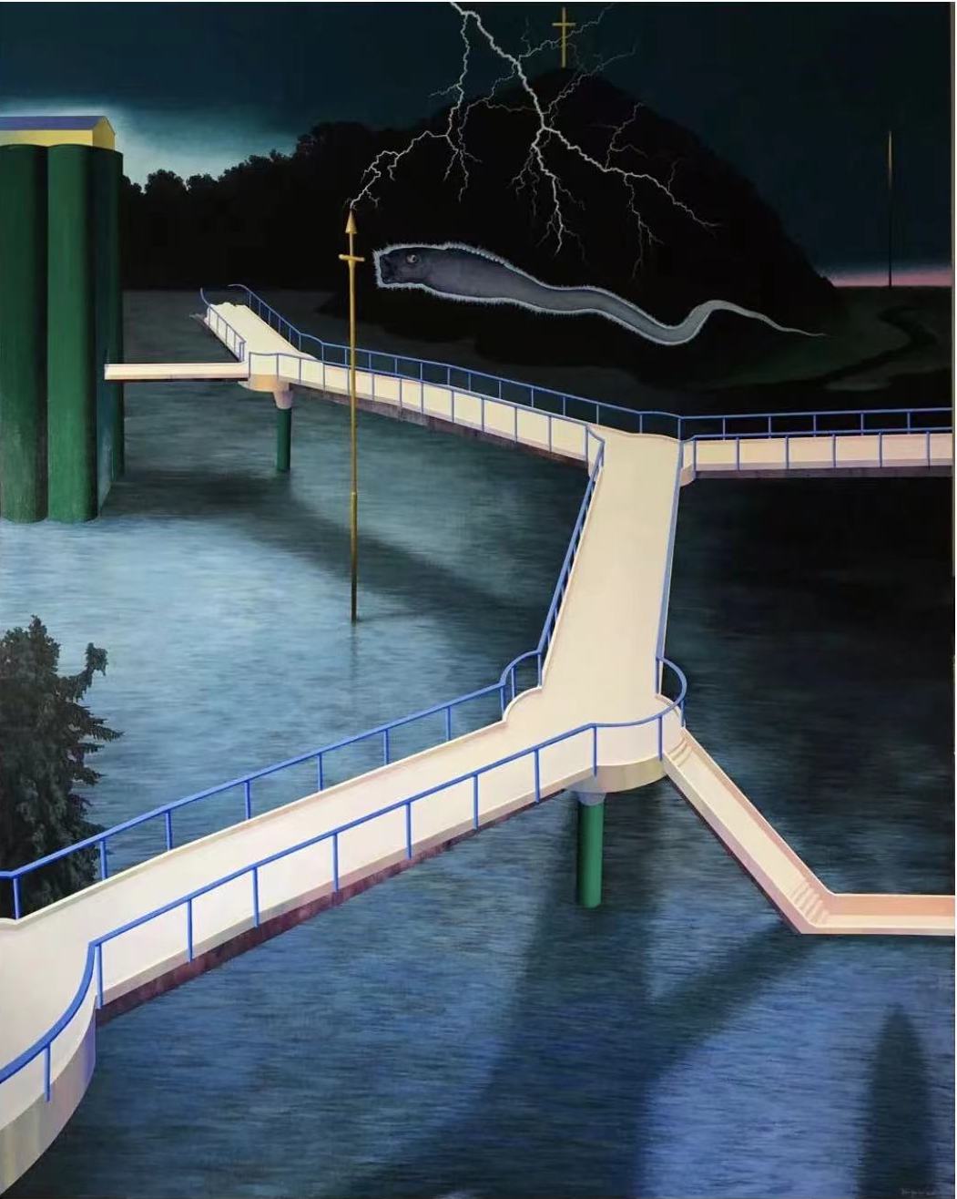 《人性的，太人性的》，布面丙烯、油画，200X250cm，2017