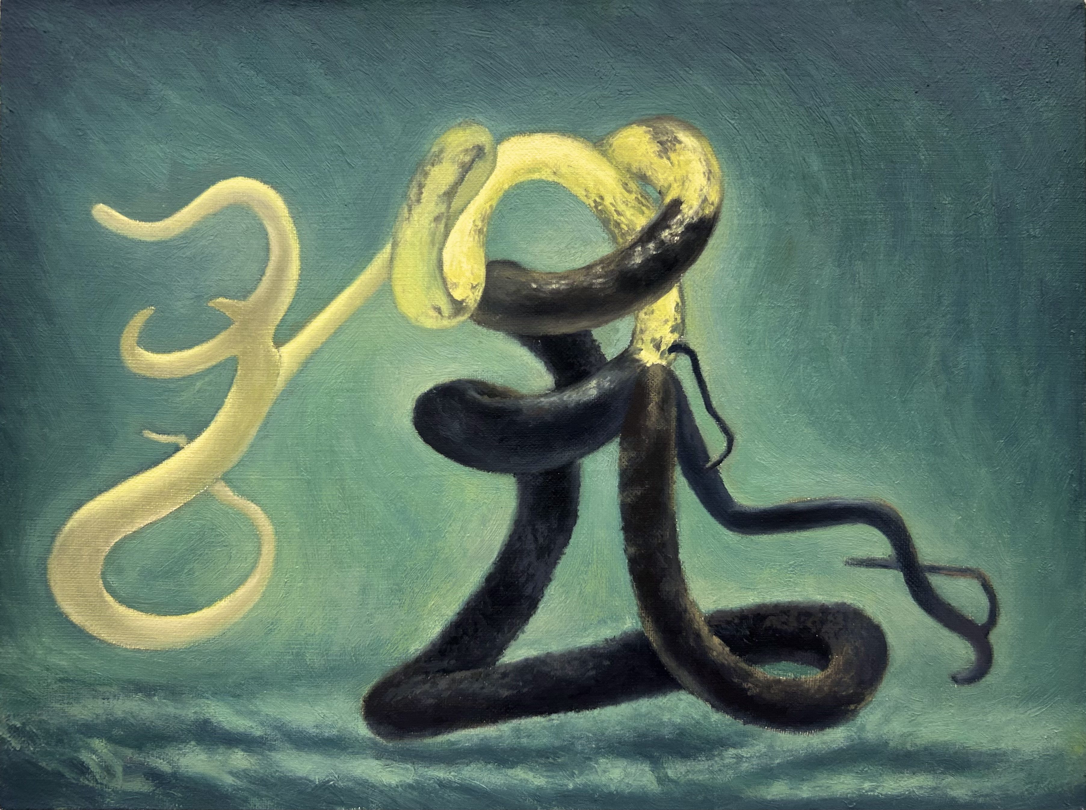 《种子-ndho》，布面油画，30X40cm，2023