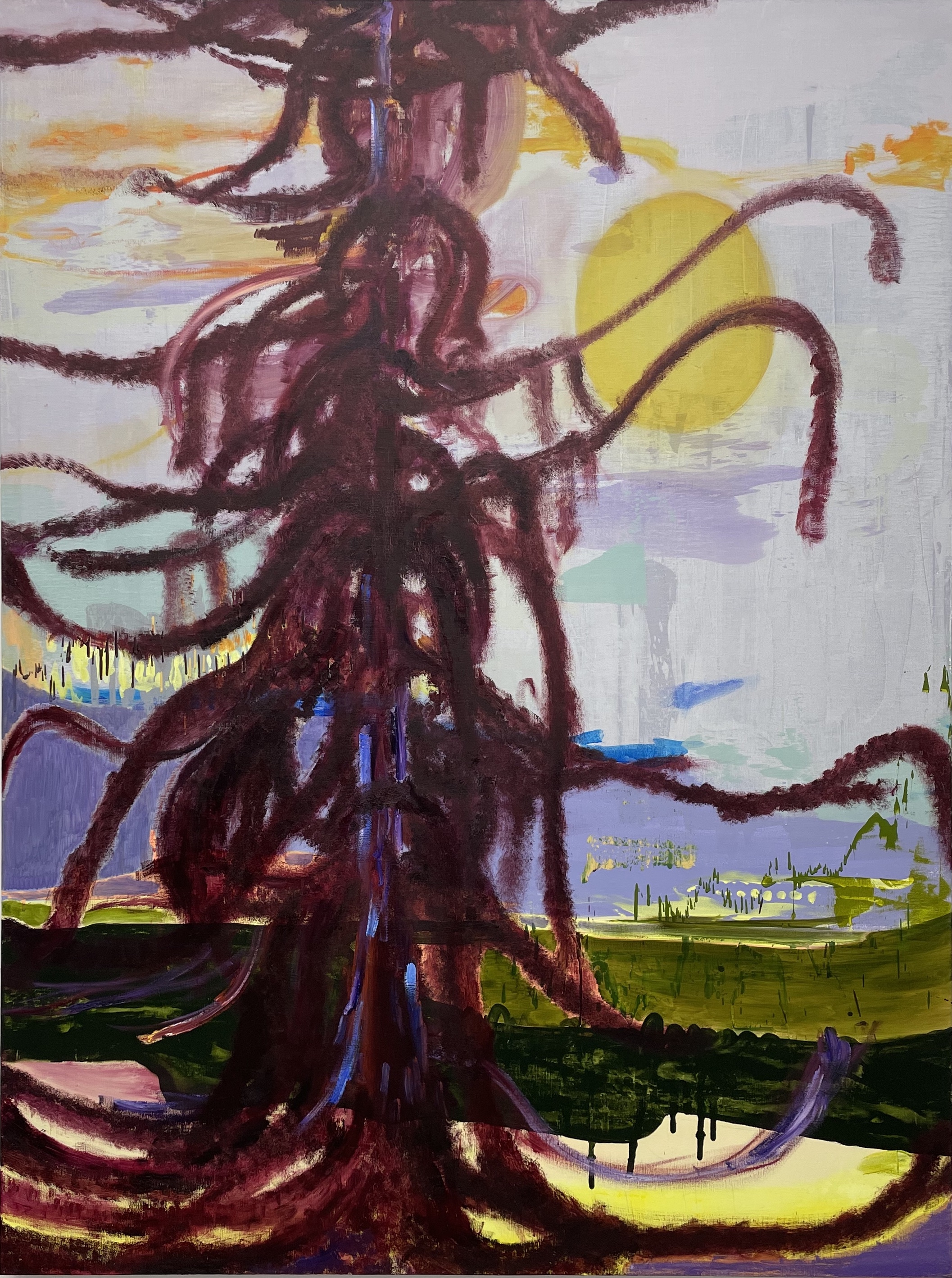 《烟花》，布面丙烯、油画、200X150cm，2023