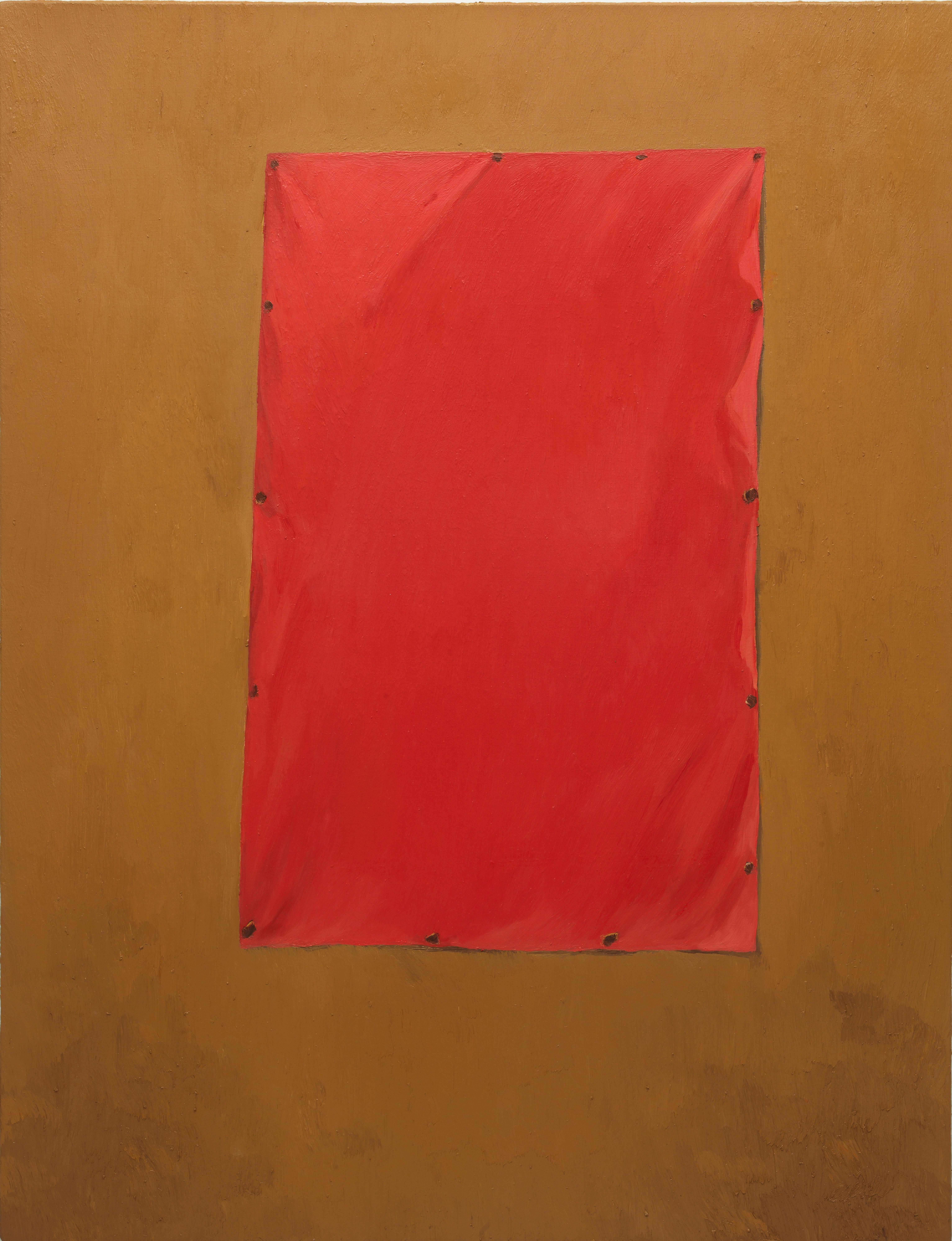 《红纸》，布面油画，130X100cm，2015