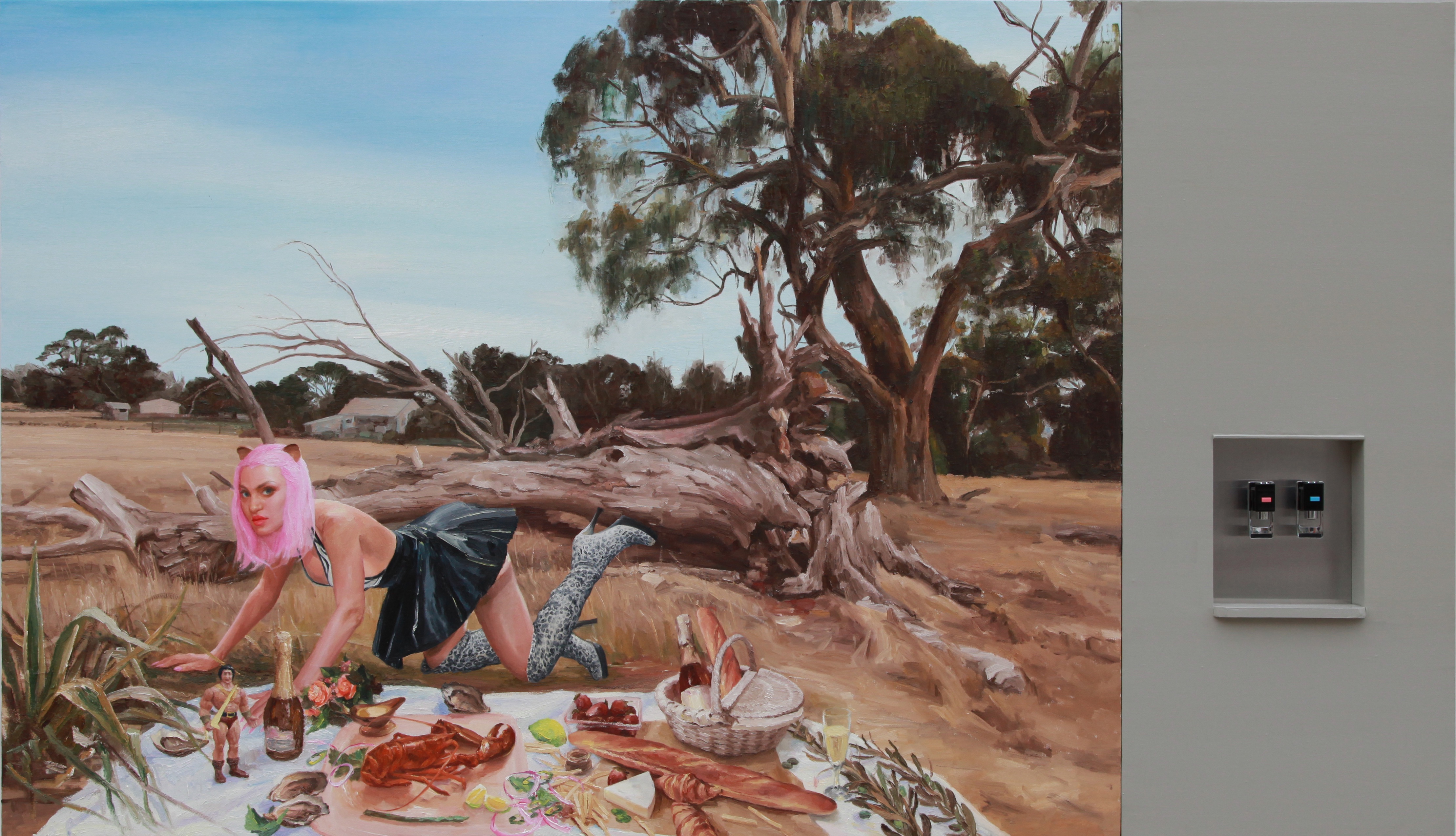 《Lalla狂想曲》，布面油画装置，165X276cm，2021