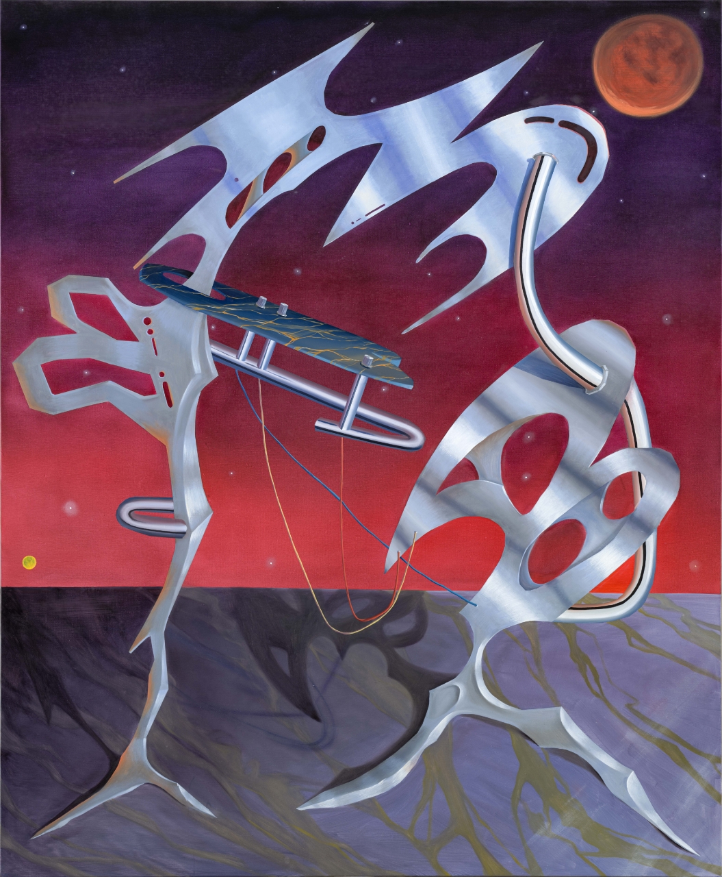 《阅读》170x140cm, 布面油画，2023