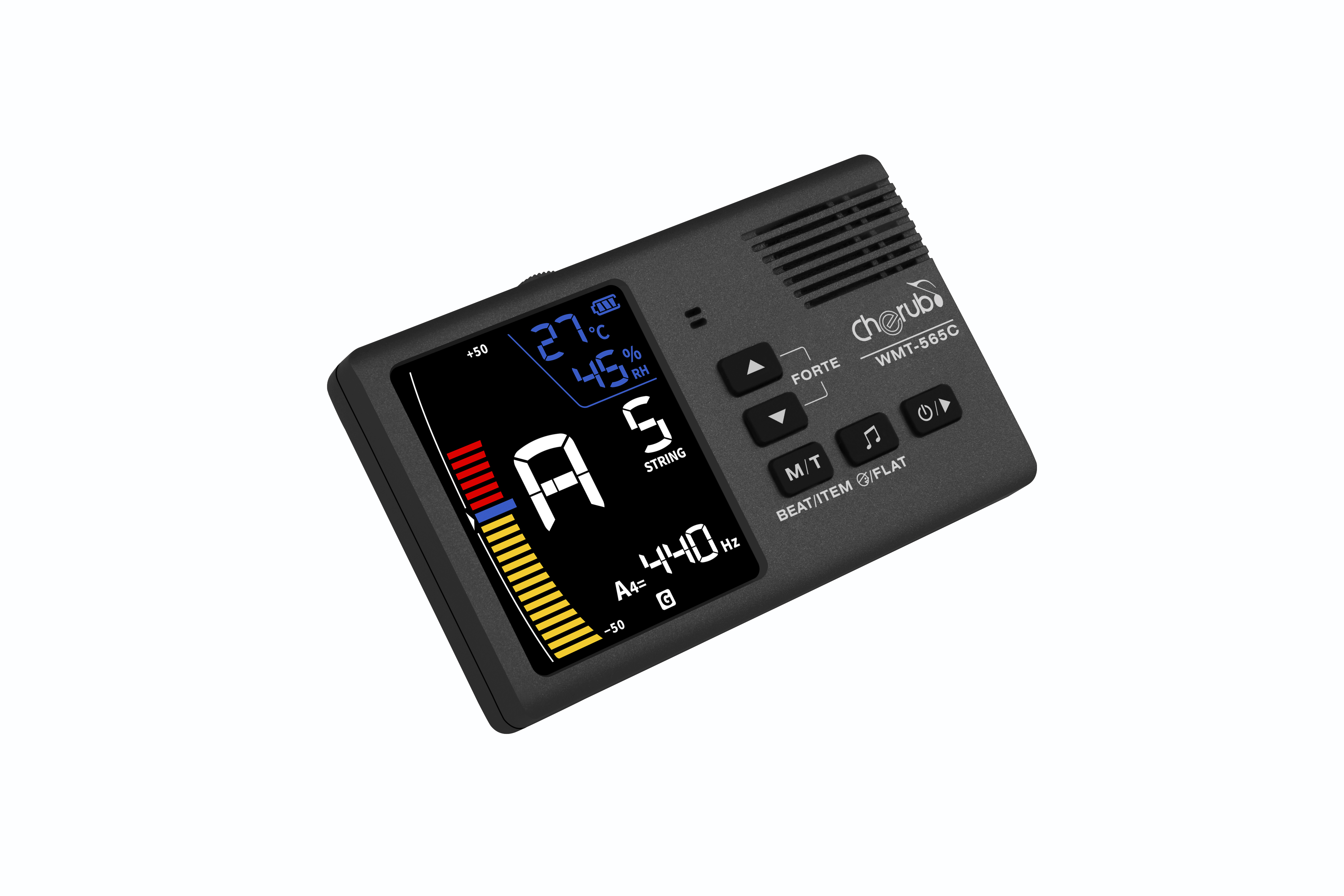 Cherub WMT-565C métronome / accordeur / hygromètre / thermomètre  électronique sur batterie rechargeable