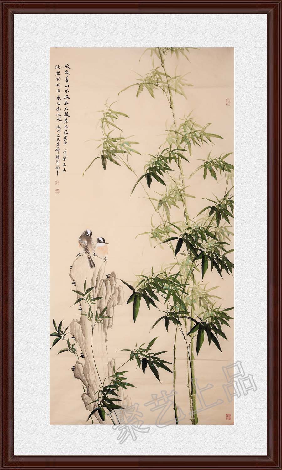 当代画竹子的画家许宜锦 她的竹子画让人百看不厌