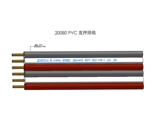 产品图-工业线缆-彩色押出排线--PVC直接押出排线-UL20080PVC直接押出排线
