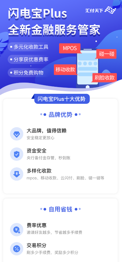 汇付天下闪电宝plus产品介绍