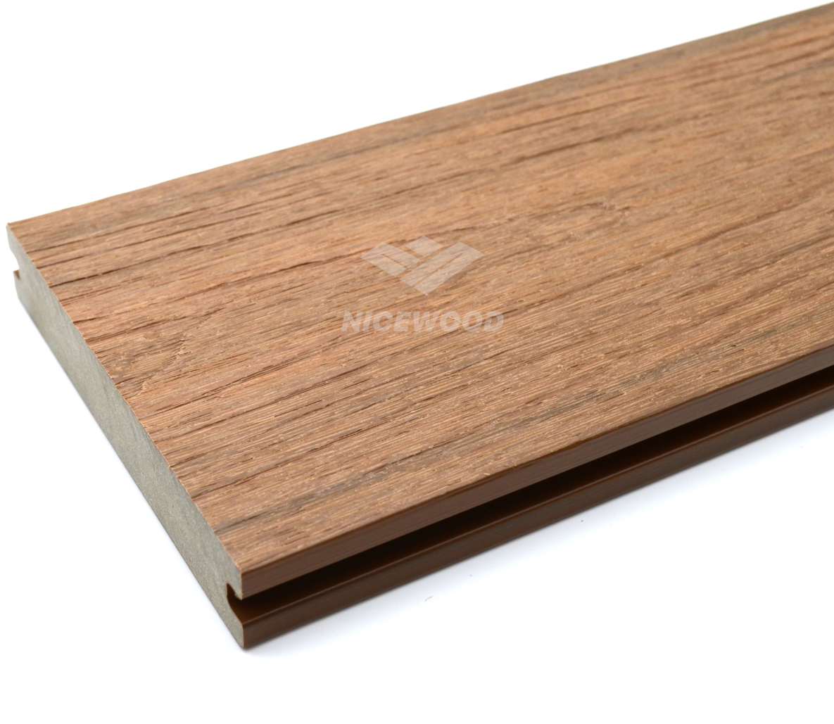 实心共挤塑木地板-138*23mm-柚木色