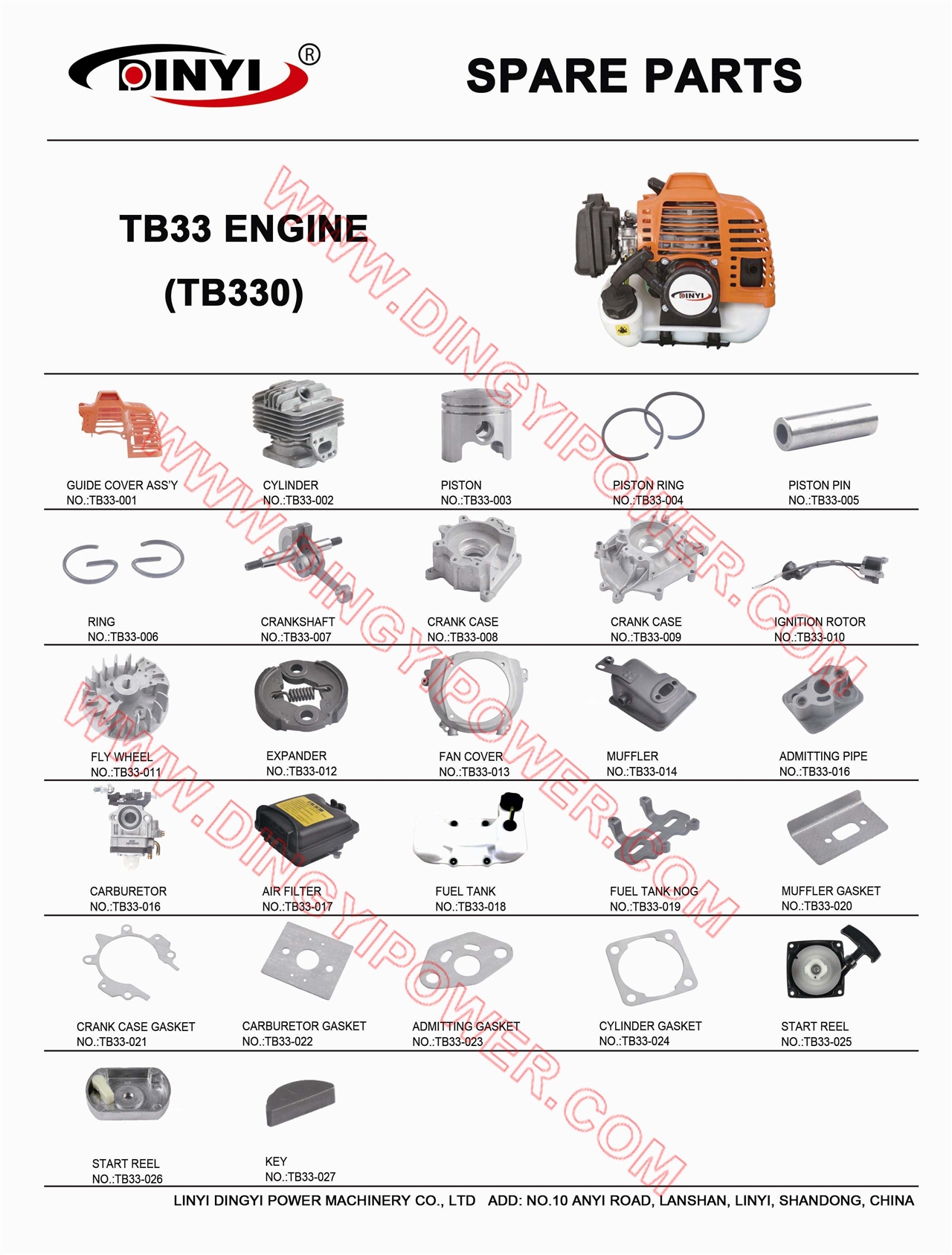 TB33 parts_NEW