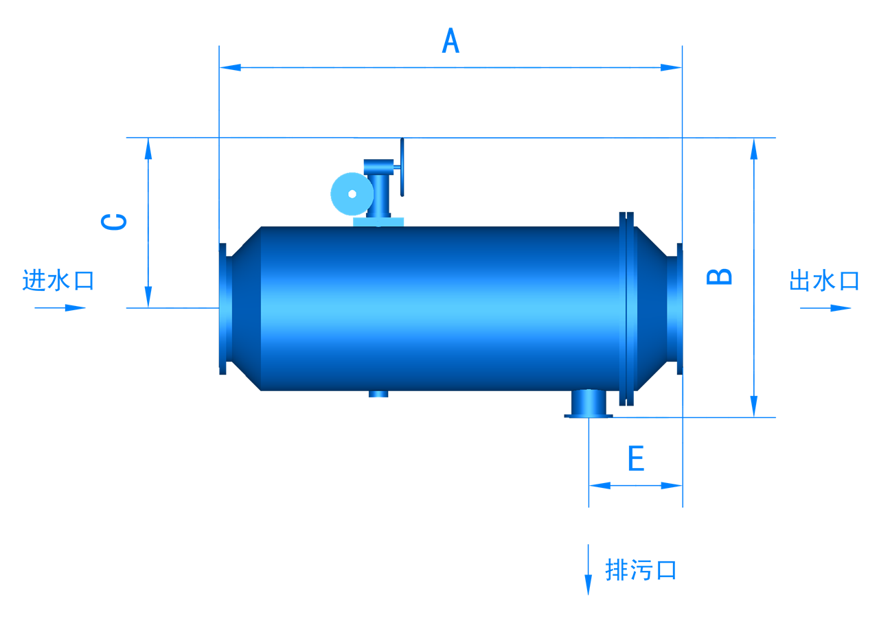 插图——卧式直通反冲洗过滤器