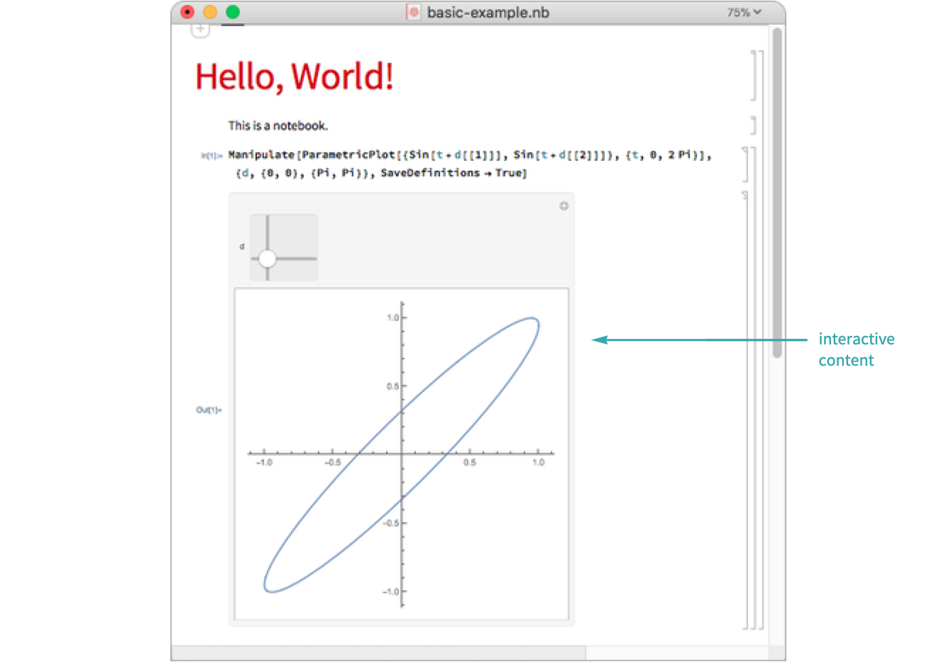 Mathematica 官方笔记本界面示例