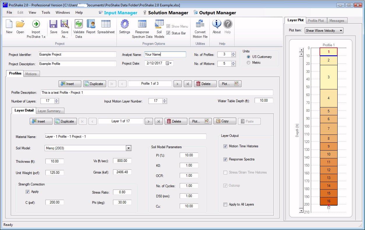 ProShake Pro Solution Manager 求解界面