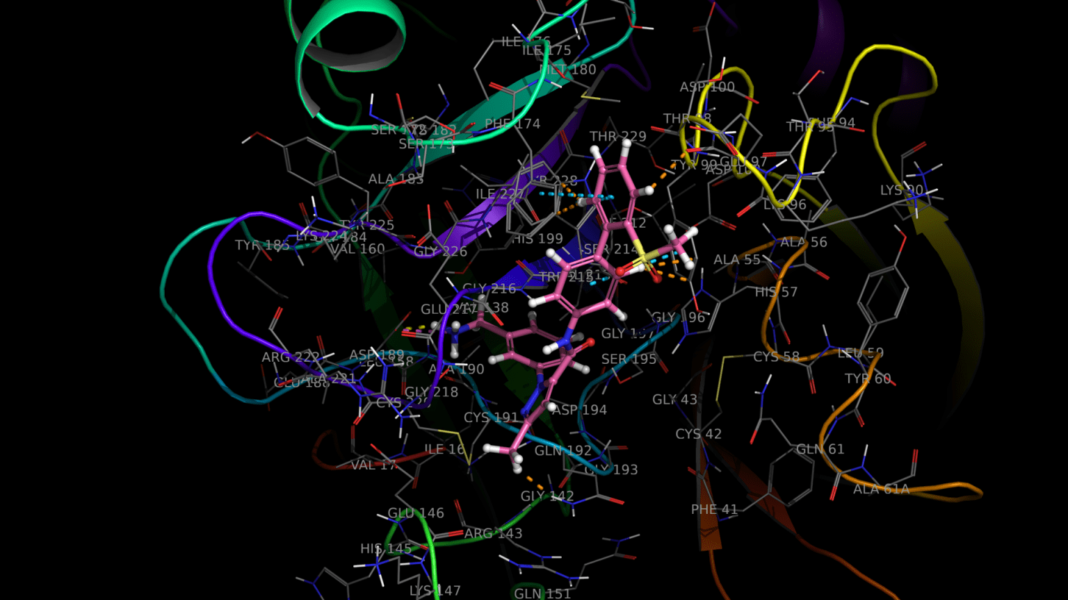 PyMOL 展示蛋白质与配体的结合姿态