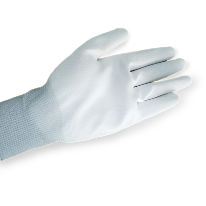 WhitePUcoatedpalmnylonworkgloves