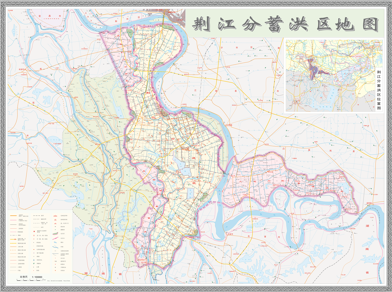 荆江分蓄洪区地图