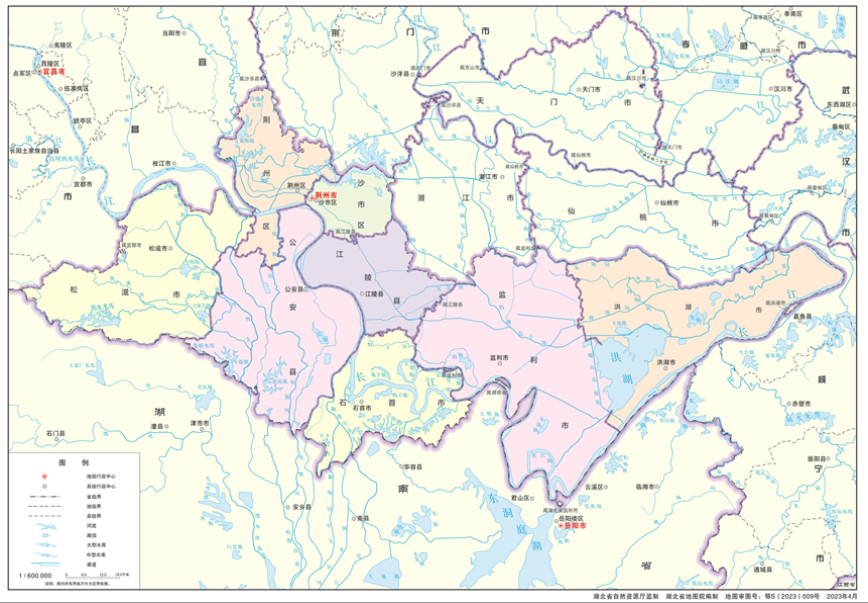 荆州市地理位置图