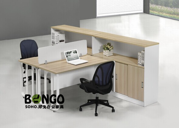 两人对坐高柜 板式现代办公桌 HG-GZ1502