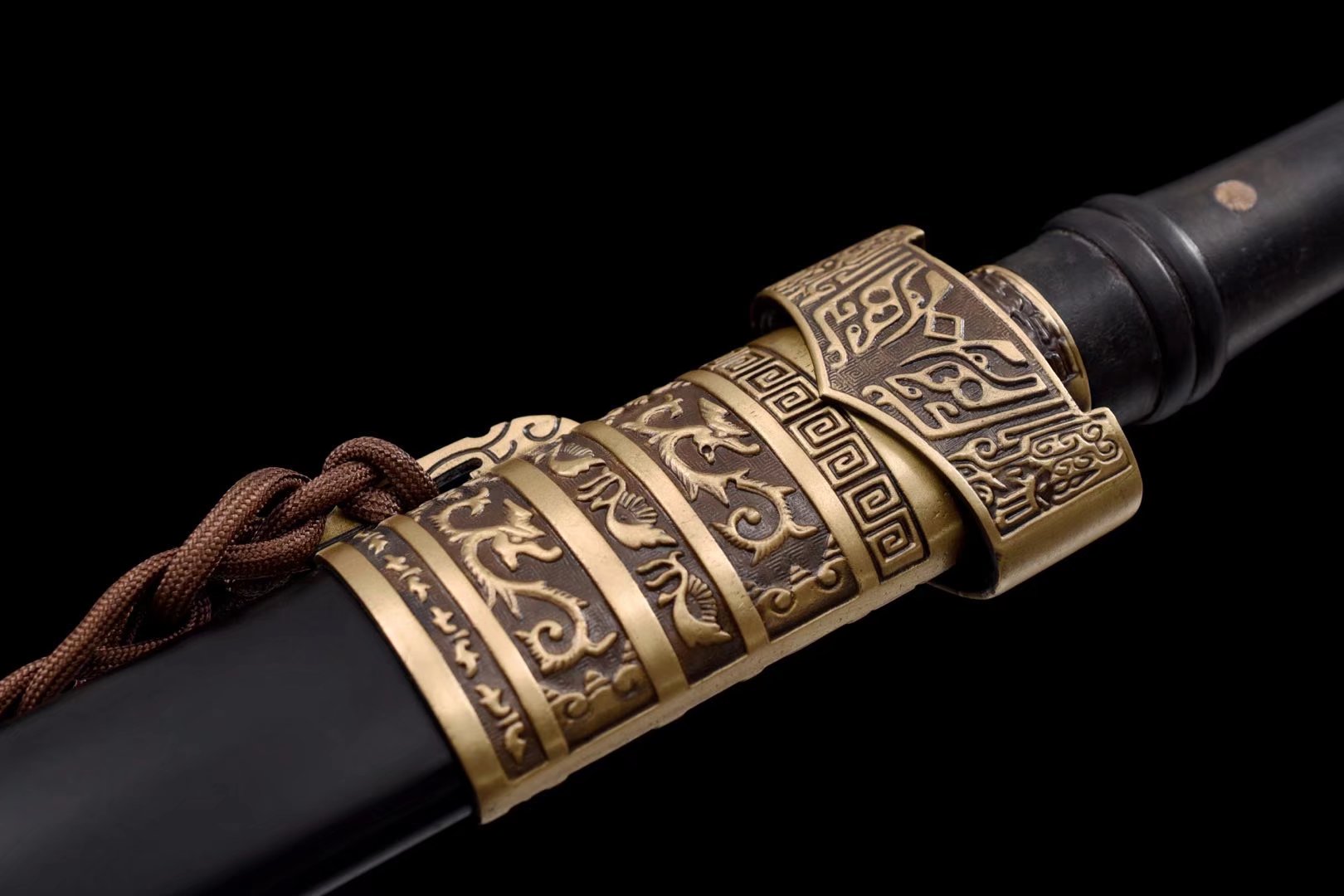鎏金鎏银龙王剑、售价1860、尺寸、全长105cm 、韧长76cm 柄长25cm 宽3.7cm，厚0.80cm 、带鞘全重3.0Kg、净重2 ...
