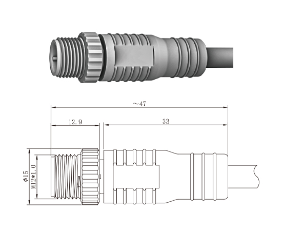 螺纹连接器-M12连接器-公直头FBA-1