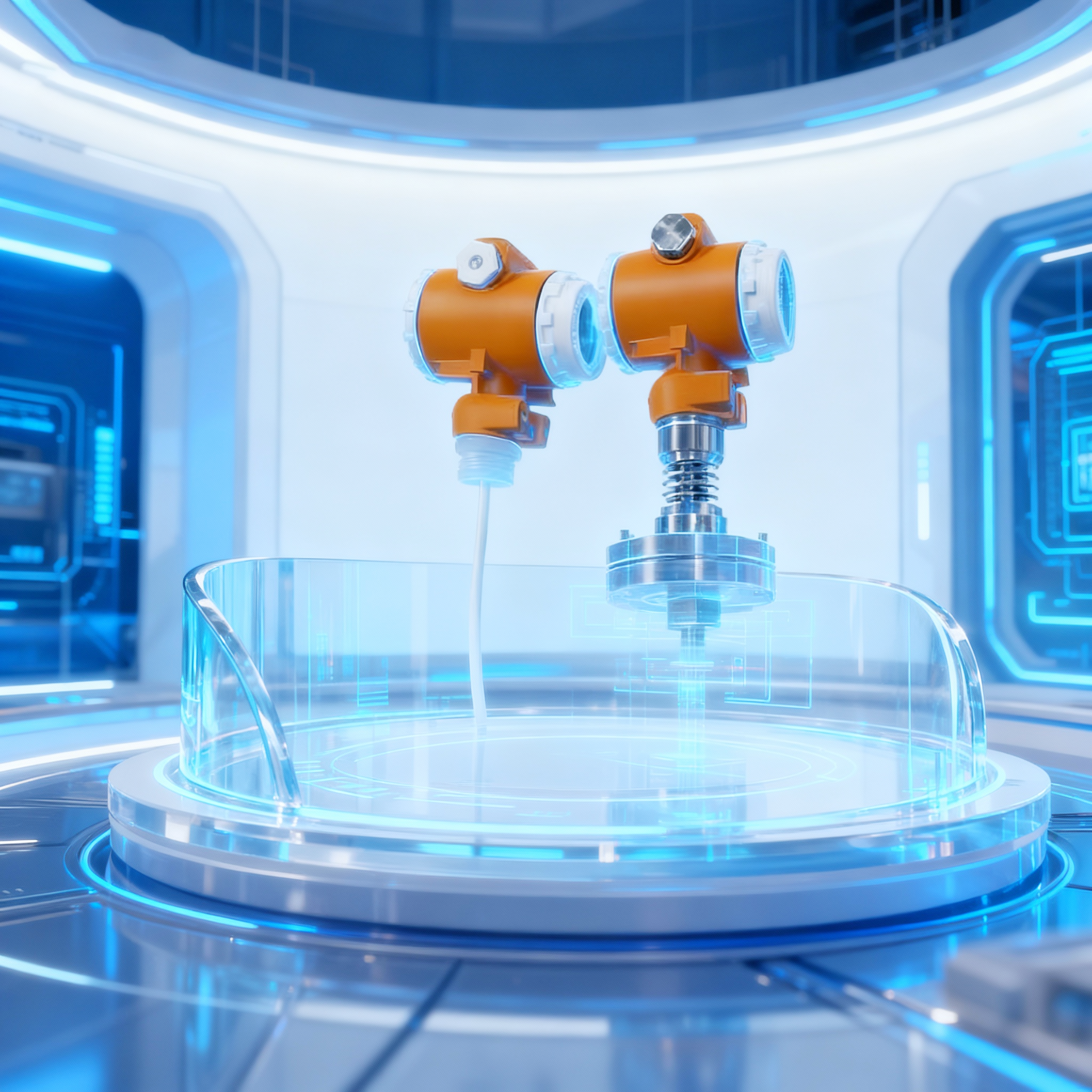 jimeng-2025-11-01-1124-具有科技感与未来感的场景图。画面以清新的蓝白色调为主，营造出简洁、通透的氛围。中...