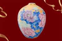 红官窑 国瓷 大师作品 富贵花缸