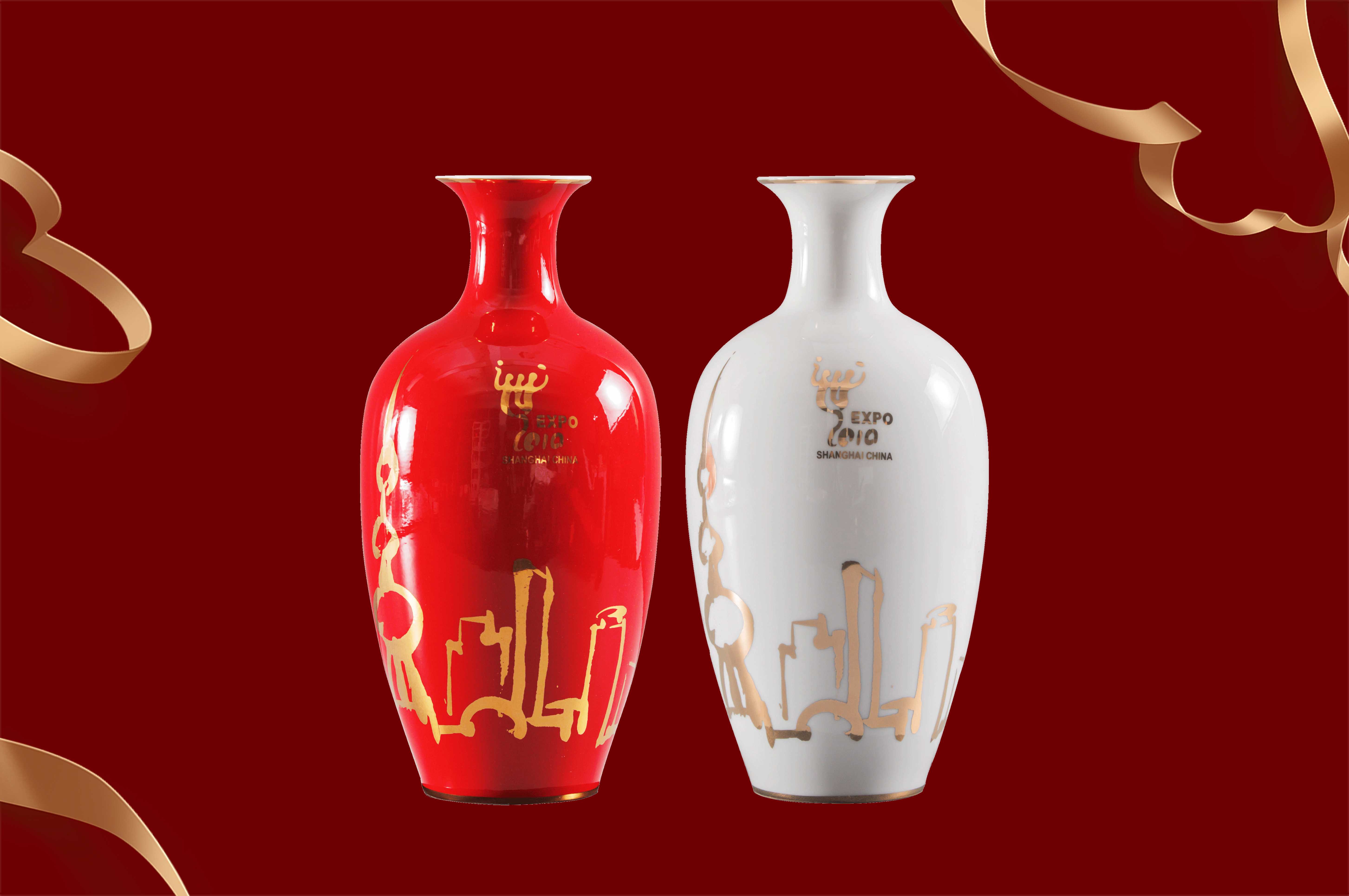 红官窑 国瓷 世博瓷 印象浦东瓶