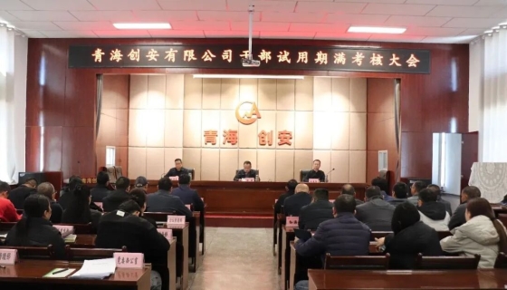 青海创安有限公司召开干部试用期满考核大会