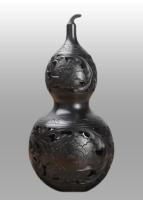 龙山黑陶葫芦瓶