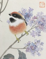 2快乐的小鸟-丁香国画纸本35×22cm2019年¥1050.00