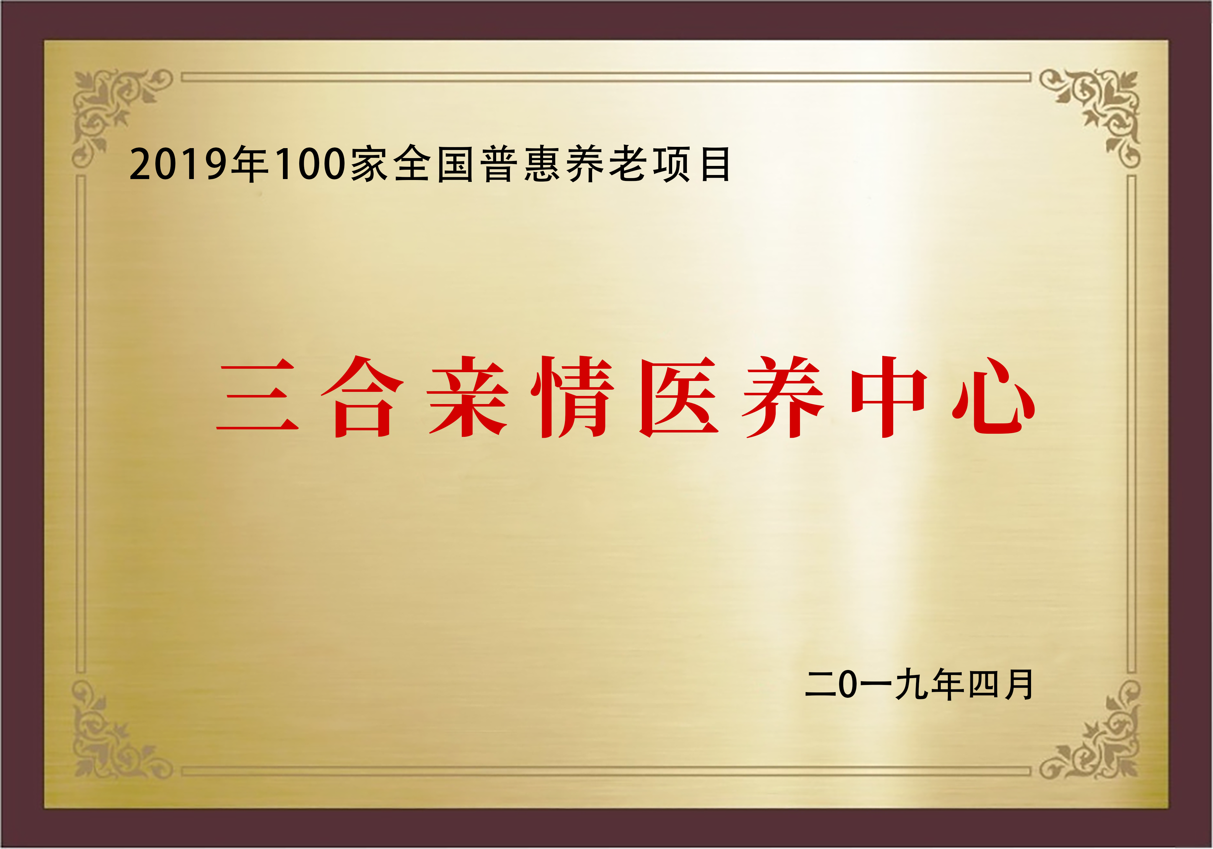 2019年4月：被列为安顺市城企联动普惠养老专项行动战略合作企业，同时“三合亲情医养中心改扩建建设项目”入选国家发改委第一批城企联动普惠养老投资计划，体现了公司在养老项目建设和运营方面的实力。