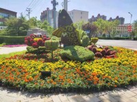 立体花坛绿雕造型3