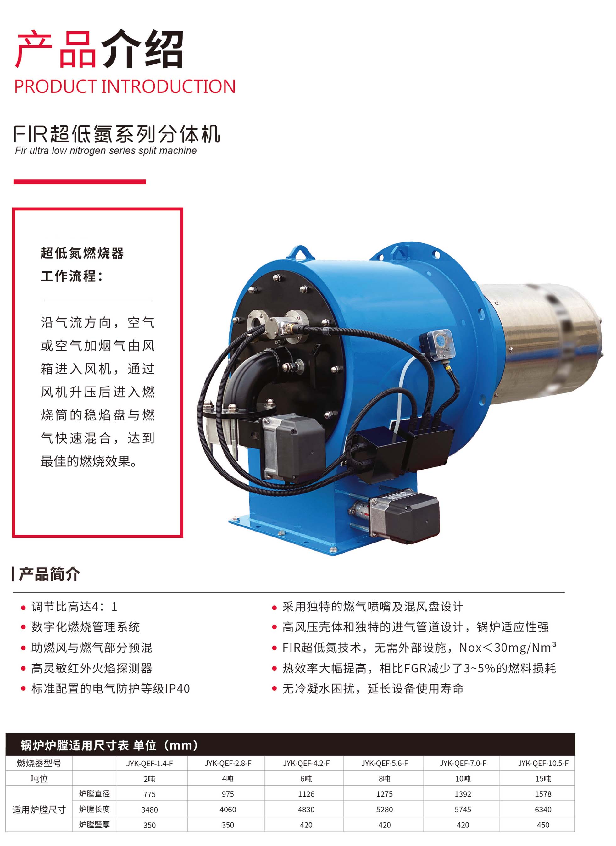 【2t-15t】超低氮天然气燃烧器分体机1