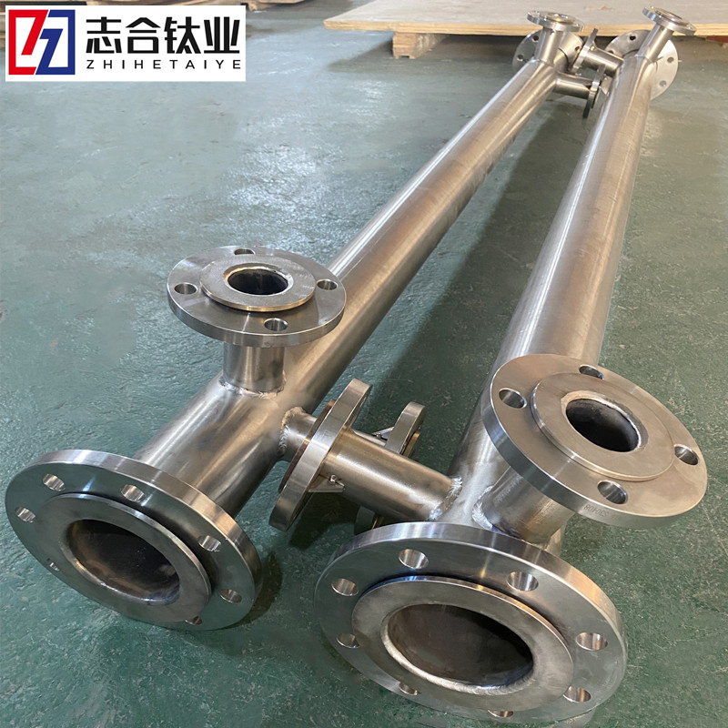 專業(yè)做鈦鎳鋯材焊接加工鎳六通鎳焊接件N6管道-304法蘭-2