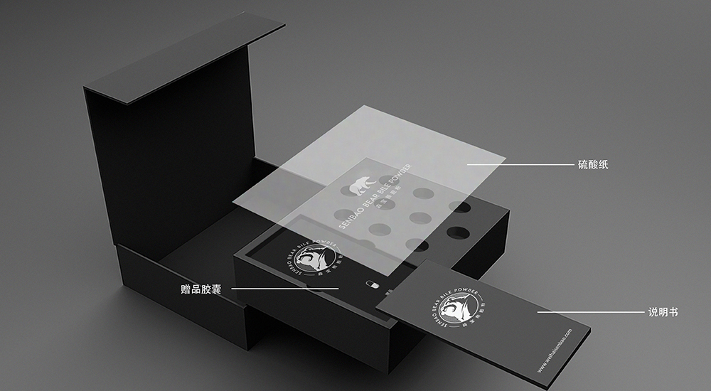 项目概述:精美函套 翻盖设计,黑色特种纸包装,烫银纹饰,局部uv