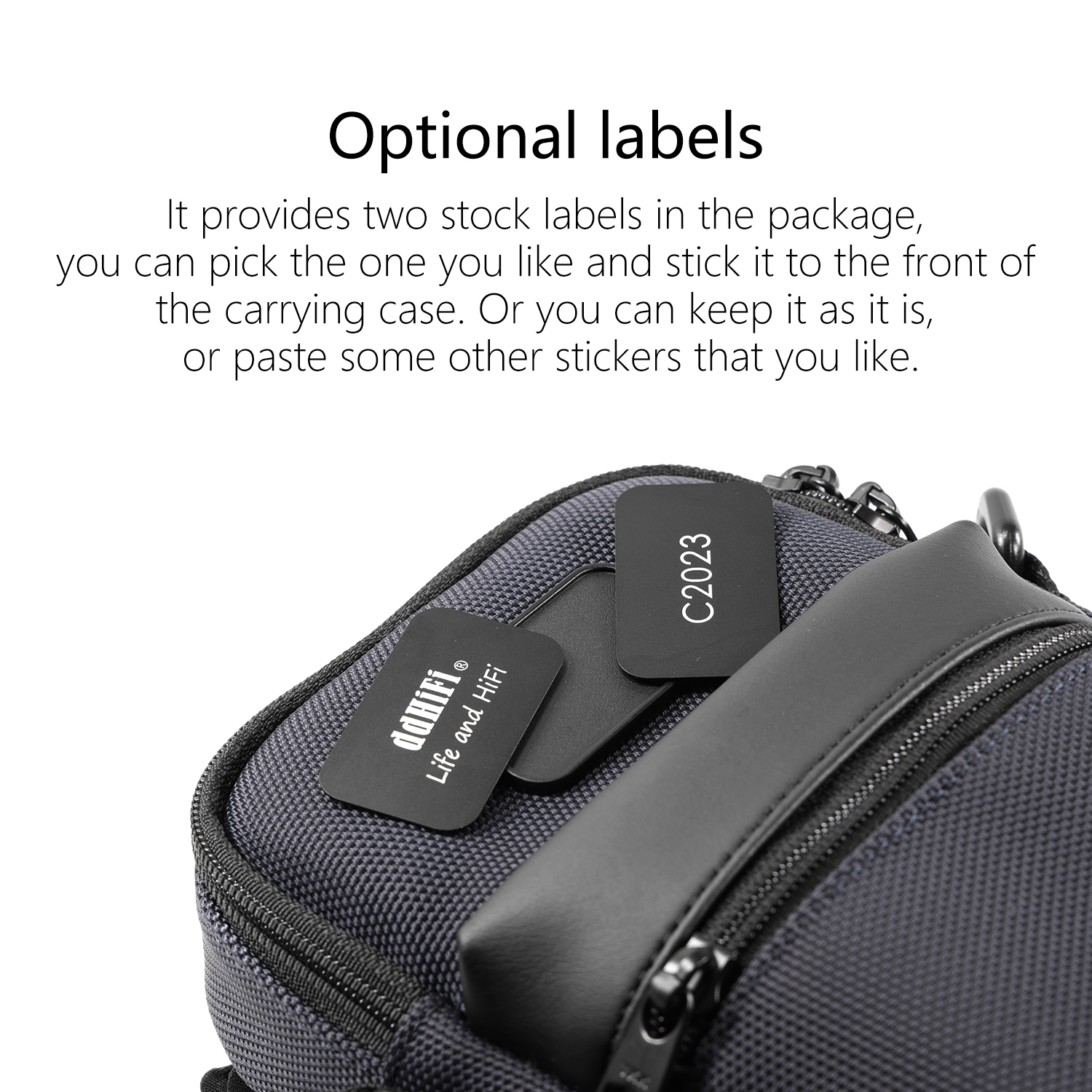DD ddHiFi C2023 optional labels for carrying case