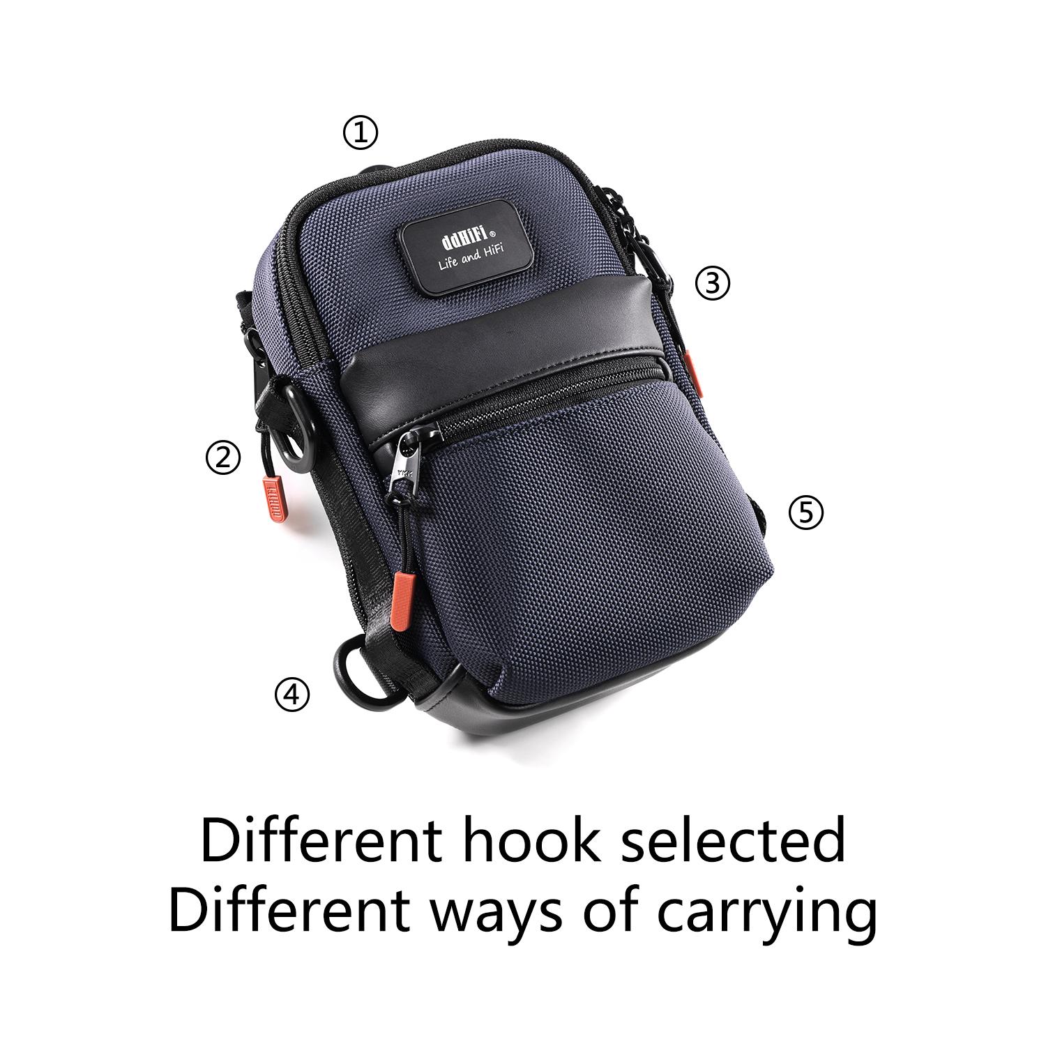 DD ddHiFi different hooks for different ways of carrying