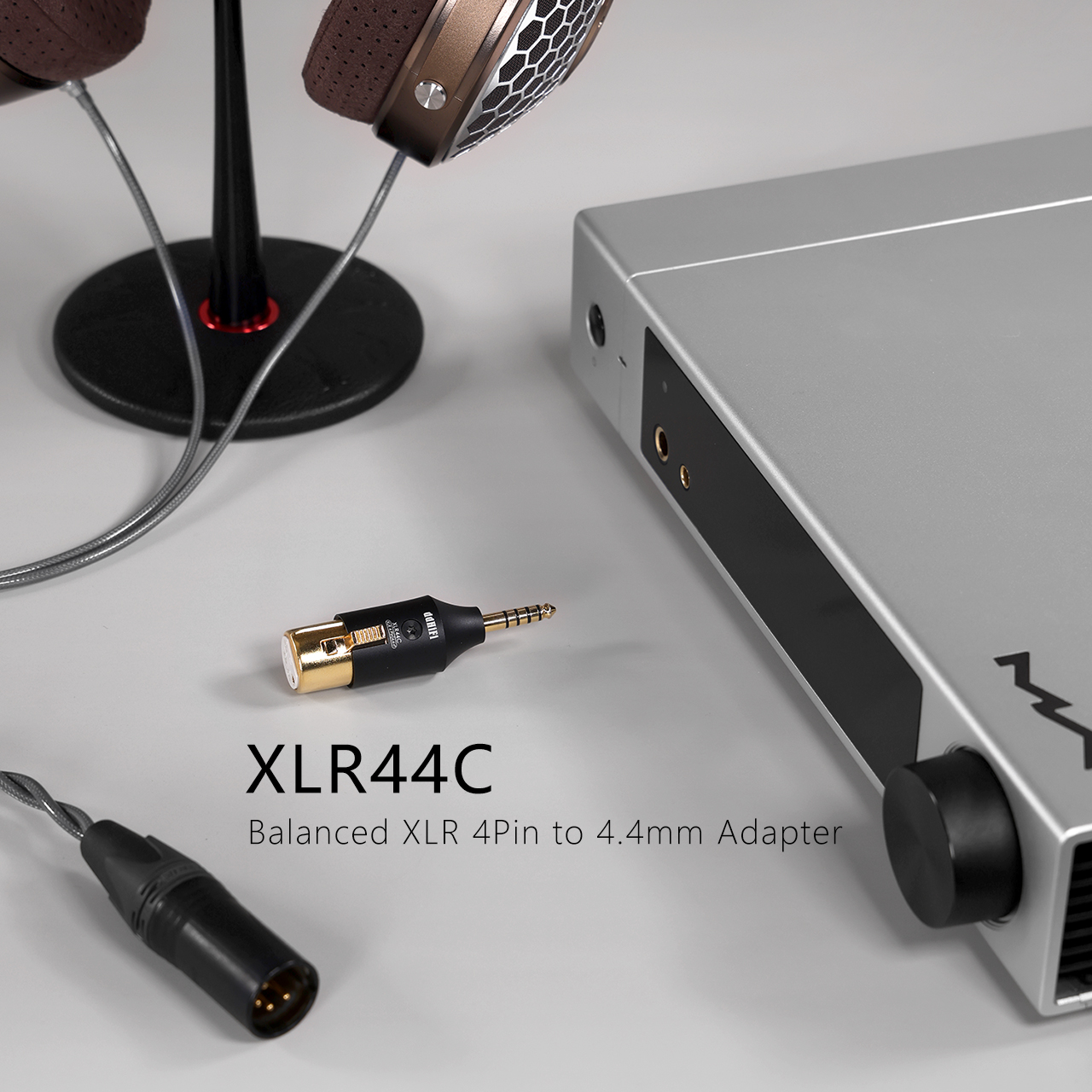 DD ddHiFi XLR44C Balanced XLR 4.4 adapter audio accessory.