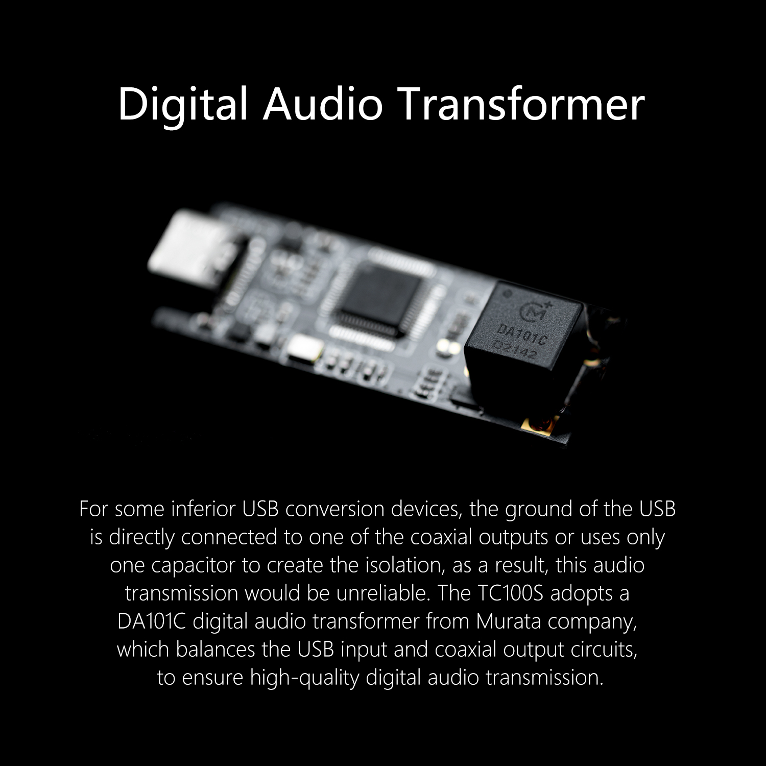 DD ddHiFi TC100S features a Digital Audio Transformer