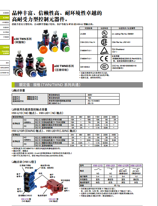 TWN系列控制元器件