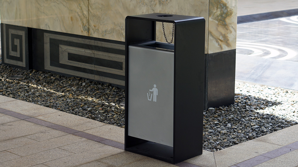 重庆一售楼部选择我们的简约款垃圾桶