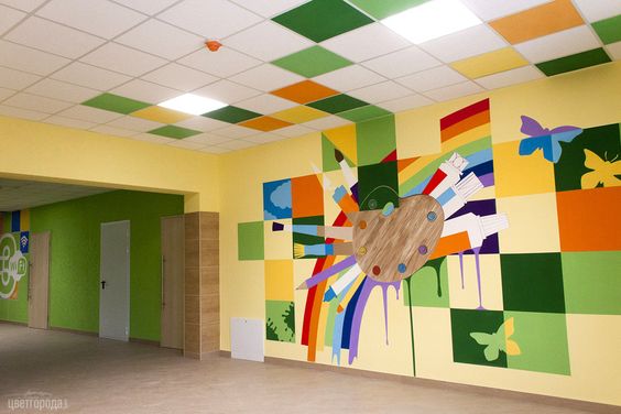 天马行空幼儿园创意墙绘