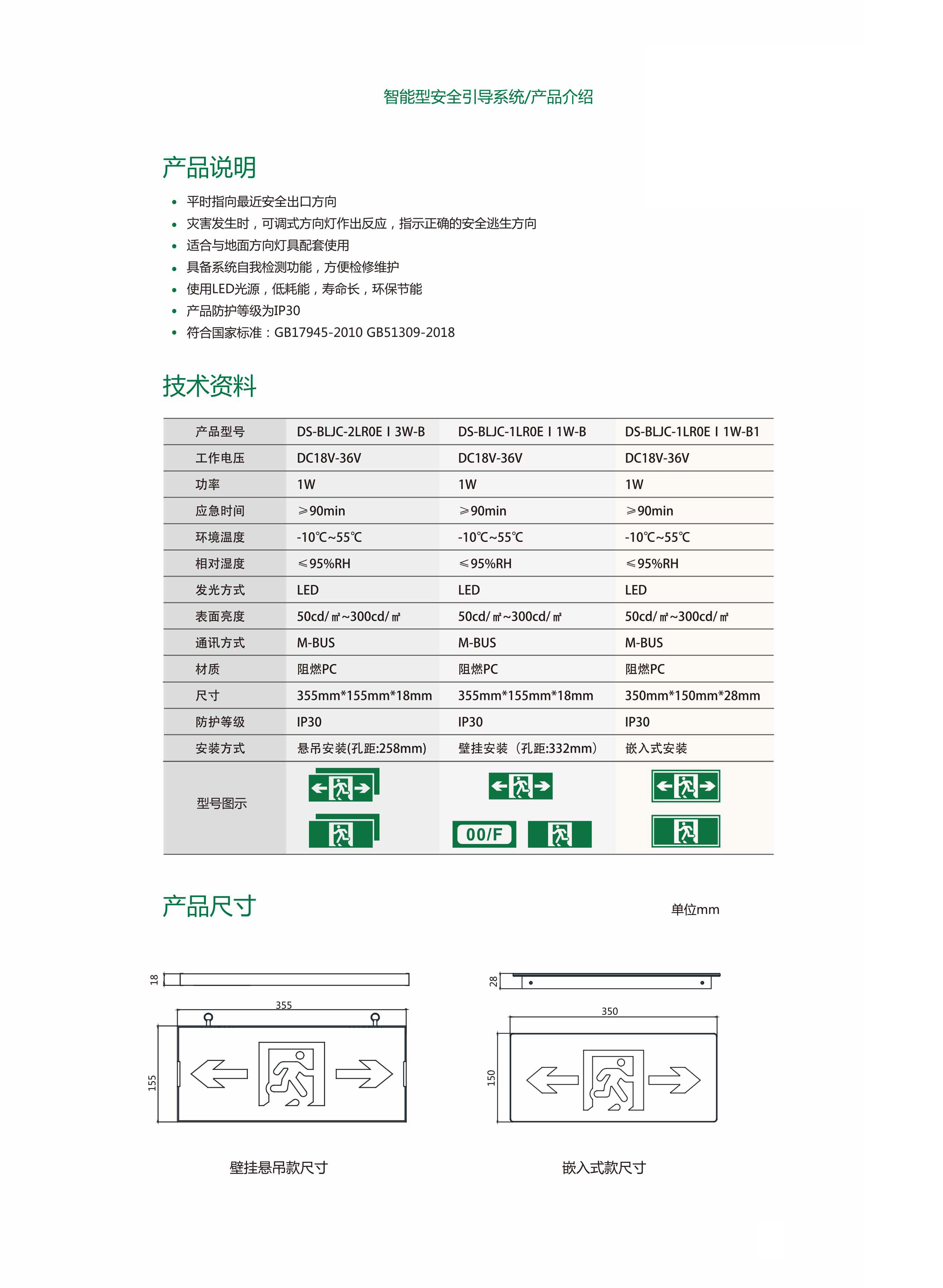 A型消防应急疏散指示-PC款（中型灯具